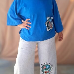 Pantalon Palazzo algodon rustico